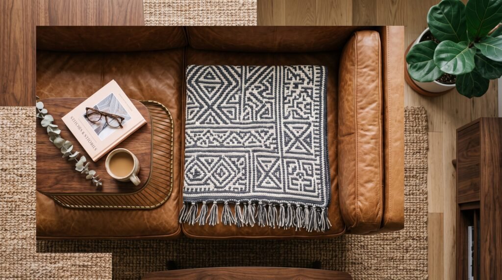 How to Crochet a Geometric Mosaic Throw Blanket
