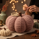 The "Magic" Dusty Rose Crochet Pumpkin: From Strip to Centerpiece!