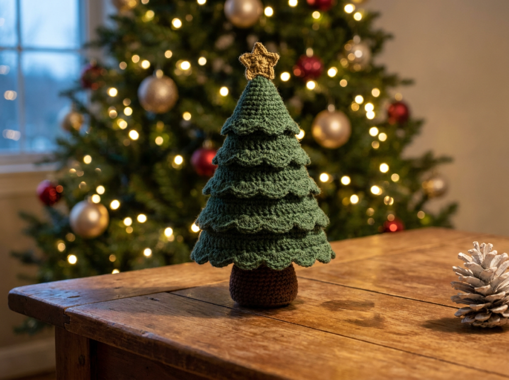 The Ruffled Scalloped Crochet Christmas Tree