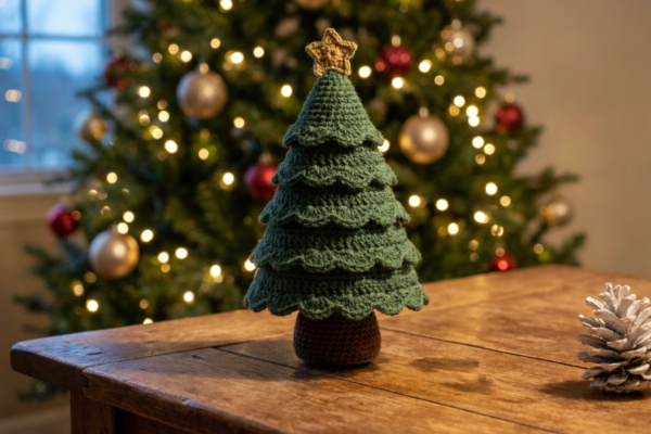 The Ruffled Scalloped Crochet Christmas Tree
